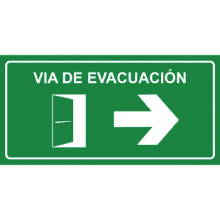 Aviso Señal Via Evacuacion Derecho TripSign