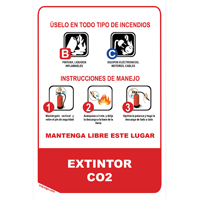 Avisos Informativos: Aviso Extintor CO2