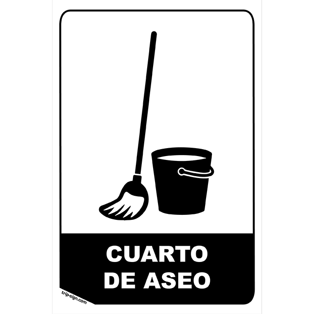 Señal para aseos - Resopal